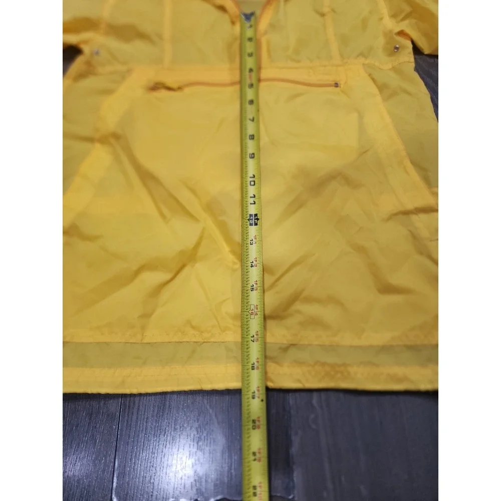 Vintage Land's End Yellow Windbreaker‎ Unisex XS Packable Anorak Jacket Pullover